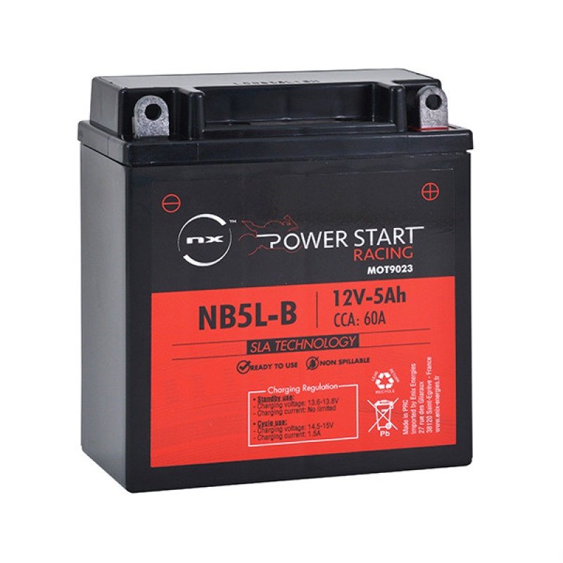 Batería moto YB5L-B / NB5L-B / 12N5-3B 12V 5Ah