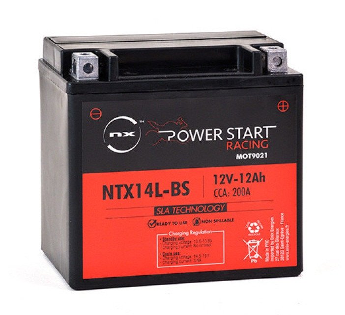 Batería moto YTX14L-BS / NTX14L-BS 12V 12Ah