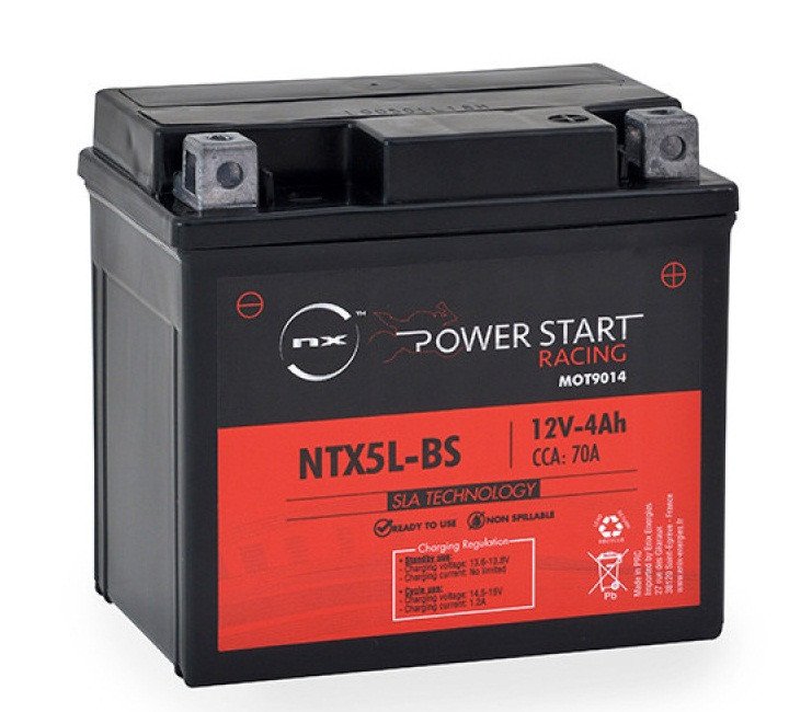 Batería moto YTX5L-BS / NTX5L-BS 12V 4Ah