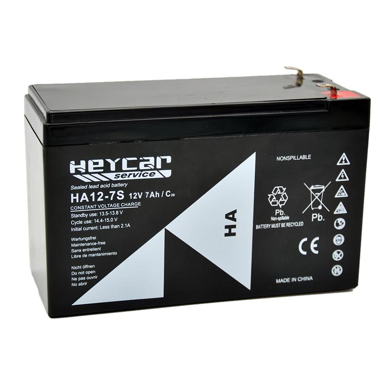 BATERÍA PLOMO AGM HEYCAR SERVICE 12V/7 AH HA12-7