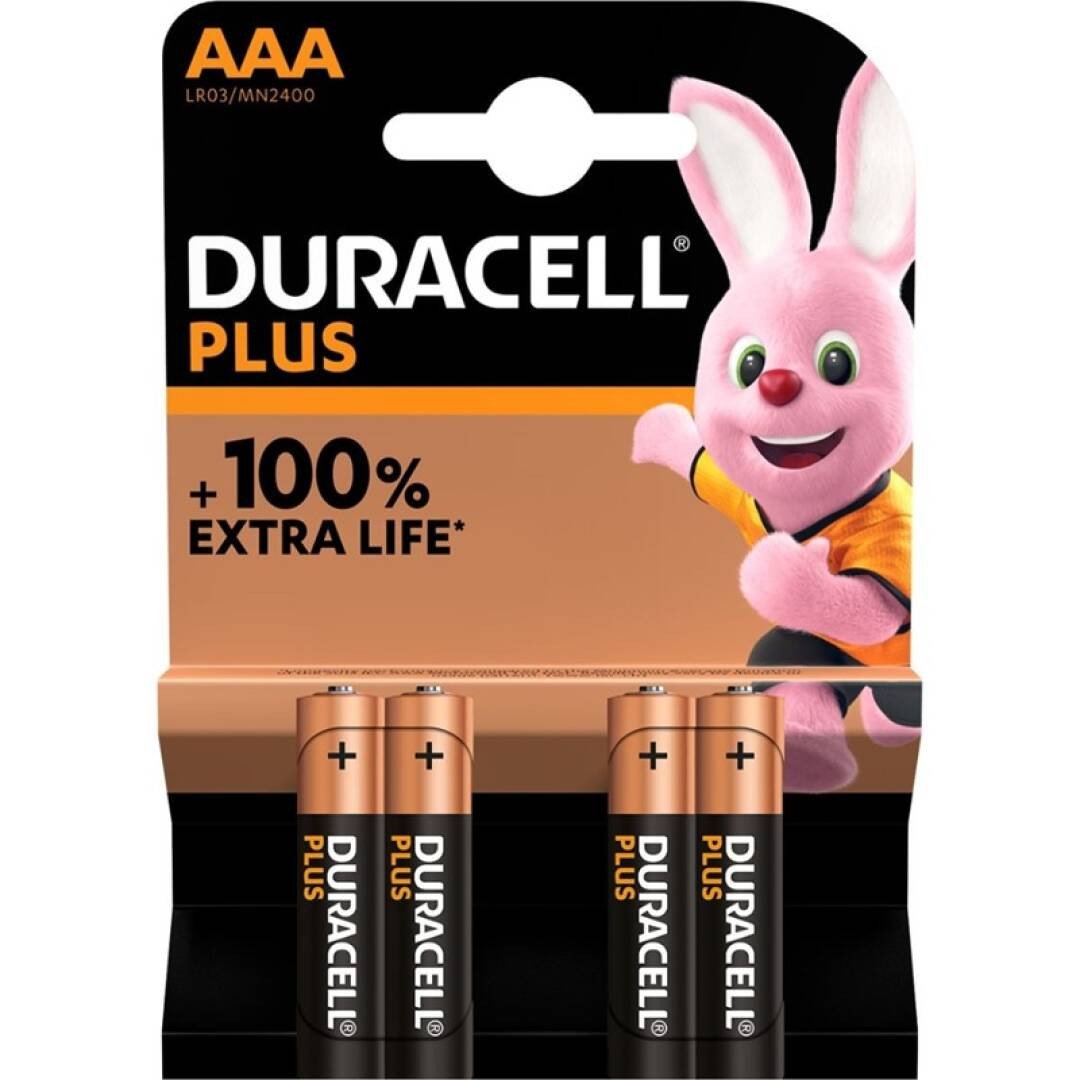 DURACELL PLUS POWER PILA ALCALINA AAA LR03 BLISTER*4