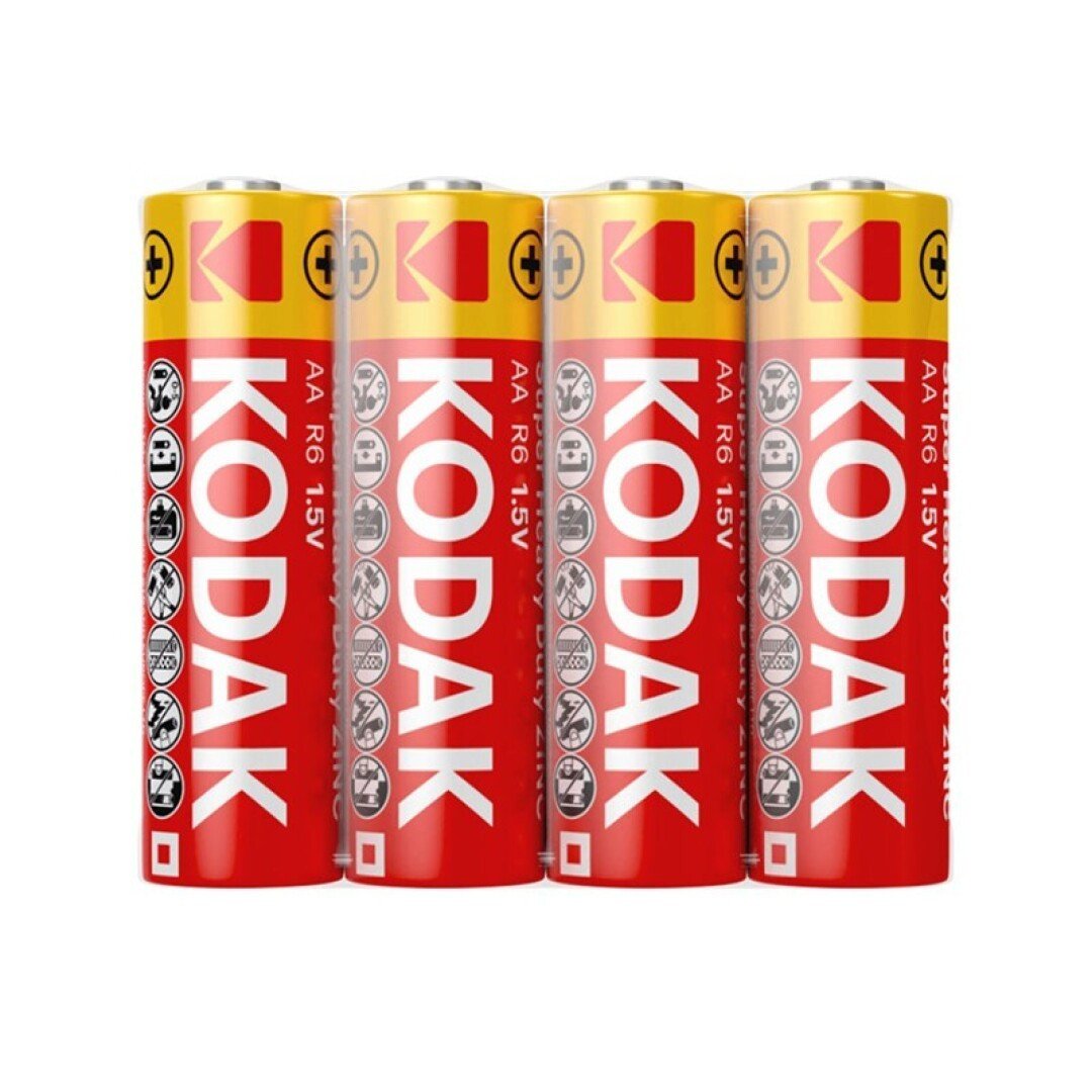 KODAK EXTRA HEAVY-DUTY PILA SALINA AA LR06 RETRACTIL*4