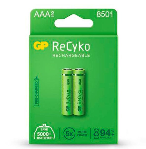 LR03/AAA GP PILA RECARGABLE 850mAh BLISTER *2