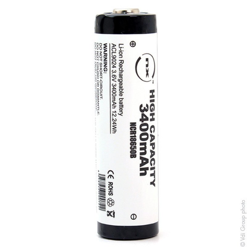 PILA 18650 de Litio-ión NCR18650B 3.6V 3.4Ah CT