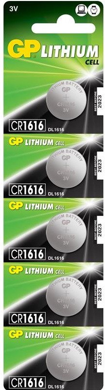 PILA BOTÓN LITIO CR1616 GP 3V BLISTER 5 *