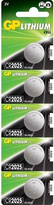 PILA BOTÓN LITIO CR2025 GP 3V BLISTER 5*