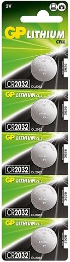 PILA BOTÓN LITIO CR2032 GP 3V BLISTER 5*
