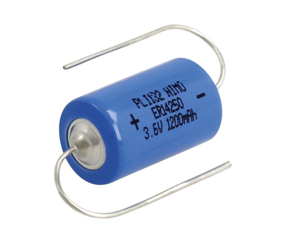 PILA LITIO ER14250 3,6V/1200MAH, TERMINALES AXIALES