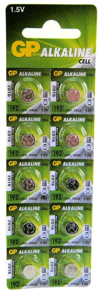 PILA MICRO ALCALINA LR41 AG3 192 GP BATTERY