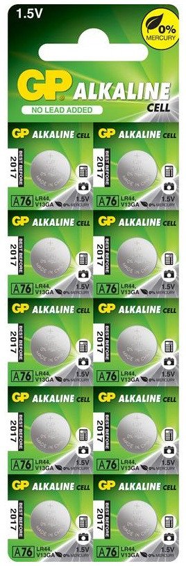 PILA MICROALCALINA LR44-A76-AG13-357 GP BLISTER *10