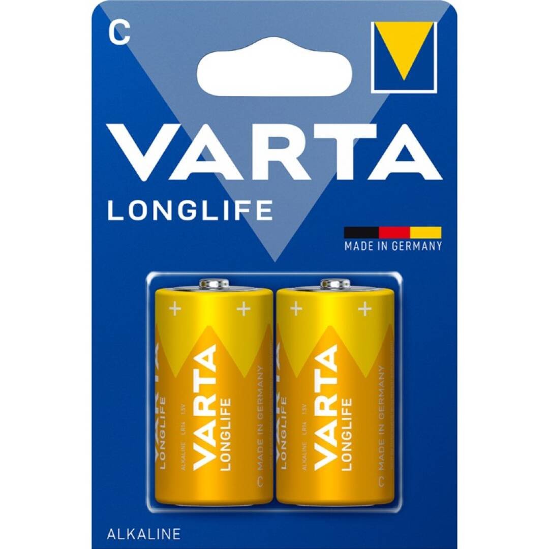 VARTA LONGLIFE PILA ALCALINA C LR14 BLISTER*2