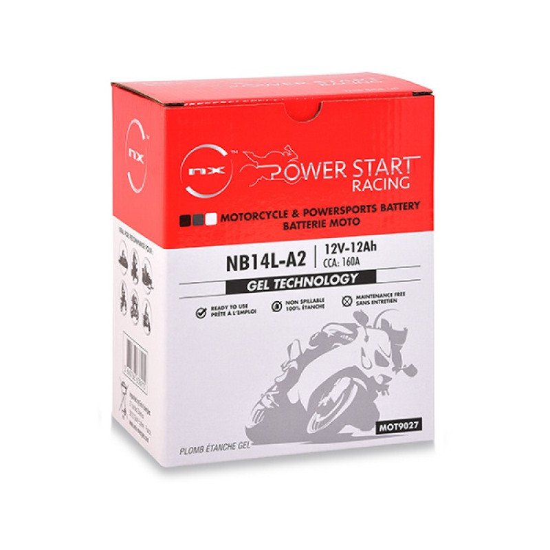 Batería moto Gel YB14L-A2 / 12N14-3A 12V 12Ah - Imagen 3
