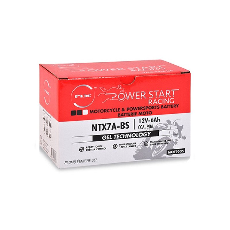 Batería moto Gel YTX7A-BS / NTX7A-BS 12V 6Ah - Imagen 3