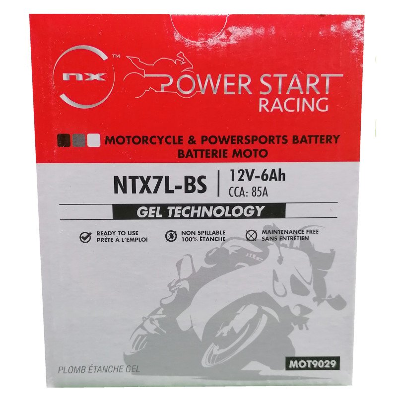 Batería moto Gel YTX7L-BS / NTX7L-BS 12V 6Ah - Imagen 3