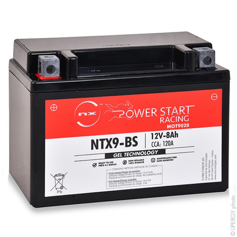Batería moto Gel YTX9-BS / FTX9-BS 12V 8Ah - Imagen 2