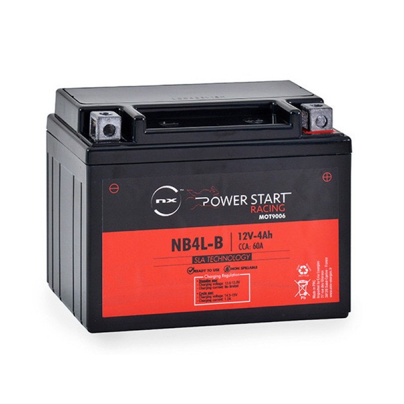 Batería moto YB4L-B / YB4L-A / NB4L-B 12V 4Ah - Imagen 2