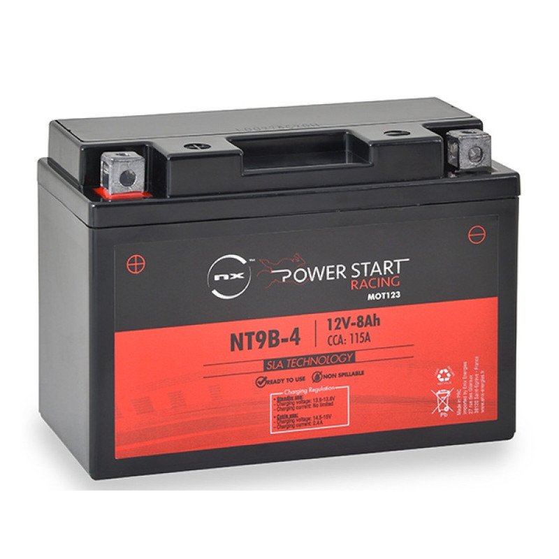 Batería moto YT9B-4 / YT9B-BS / NT9B-4 12V 8Ah - Imagen 2