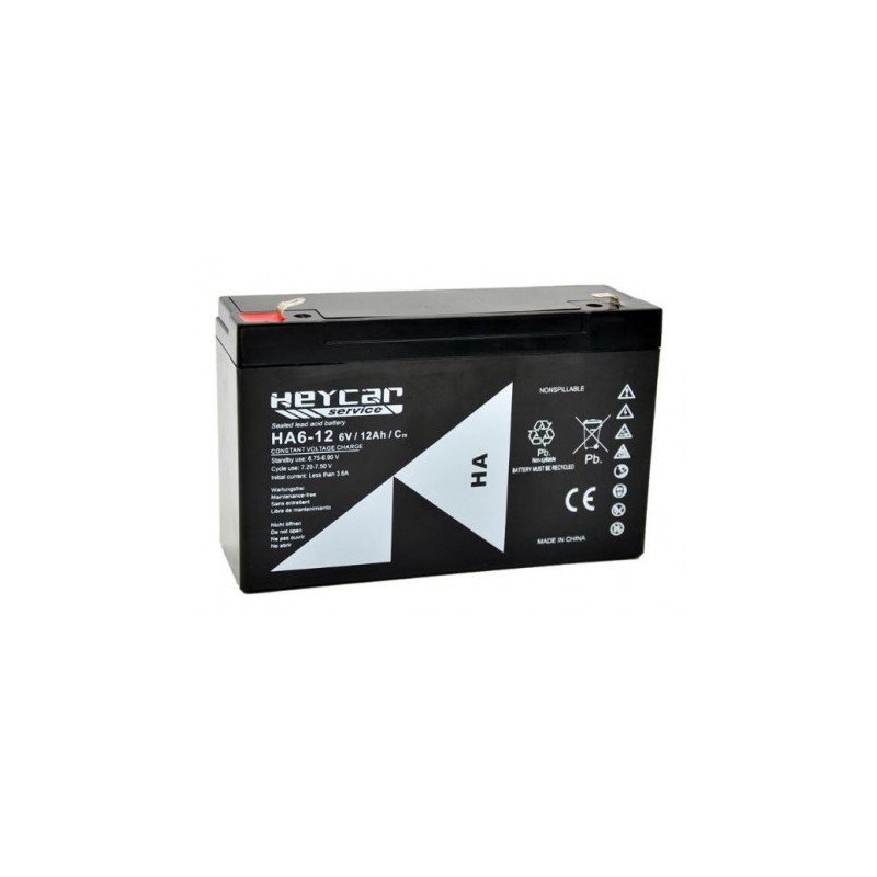 BATERÍA PLOMO AGM HEYCAR SERVICE 6V/12AH HA6-12 - Imagen 2