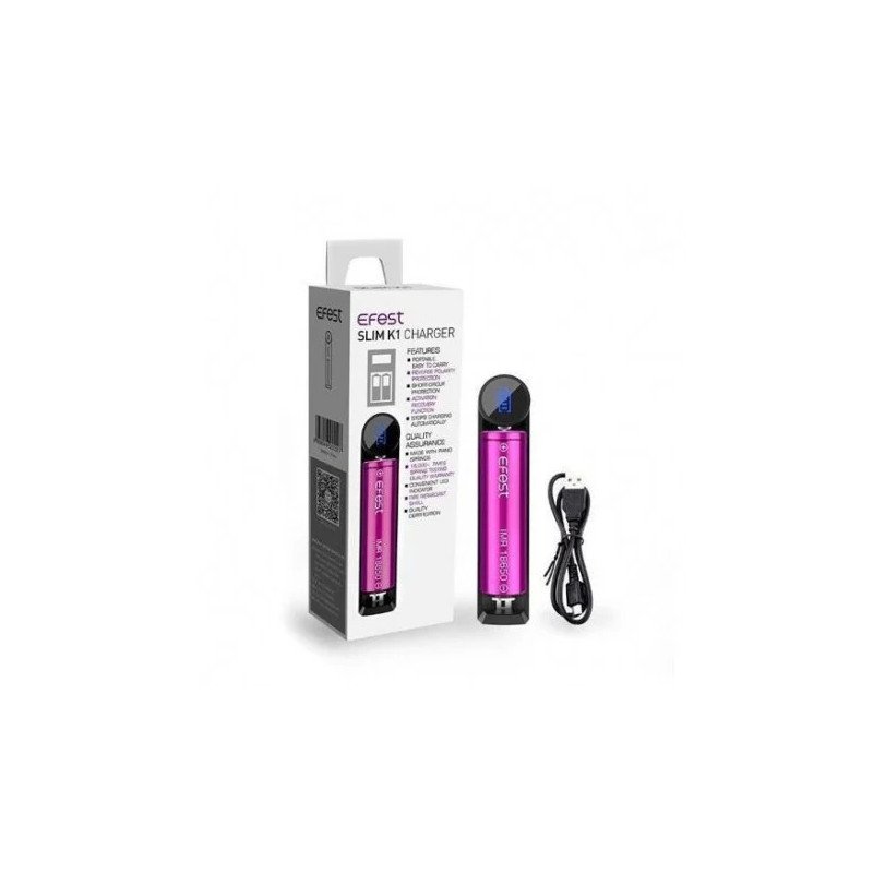 cargador sencillo Efest Charger slim k1 x 18650 - Imagen 2