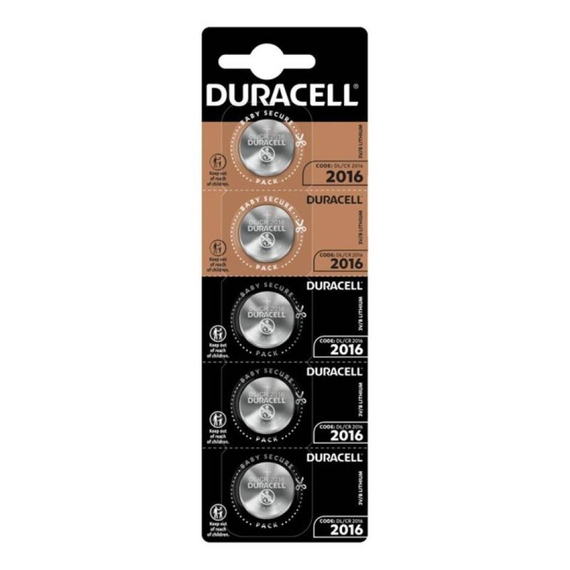 DURACELL PILA BOTON LITIO CR2016 3V BLISTER*5 - Imagen 2