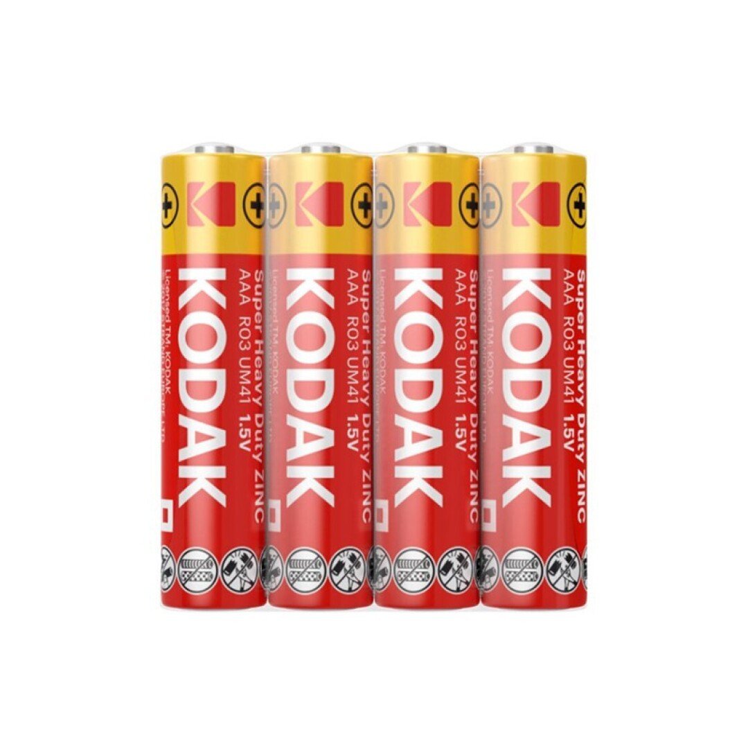 KODAK EXTRA HEAVY-DUTY PILA SALINA AAA LR03 RETRACTIL*4 - Imagen 2