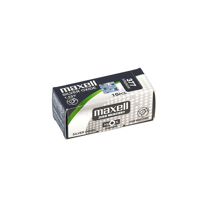 MAXELL PILA 377 OXIDO PLATA SR626SW CAJA*10 - Imagen 3