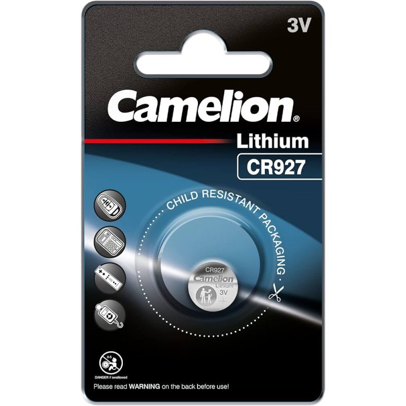 PILA BOTON CR927 LITHIUM CAMELION 3V - Imagen 2