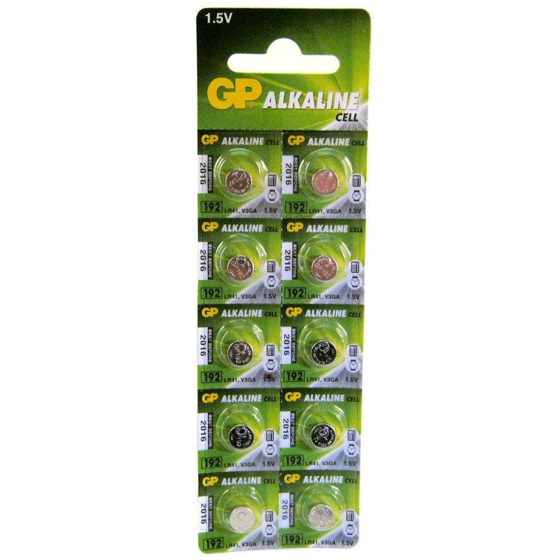 PILA MICRO ALCALINA LR41 AG3 192 GP BATTERY - Imagen 2