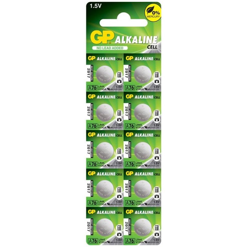 PILA MICROALCALINA LR44-A76-AG13-357 GP BLISTER *10 - Imagen 2