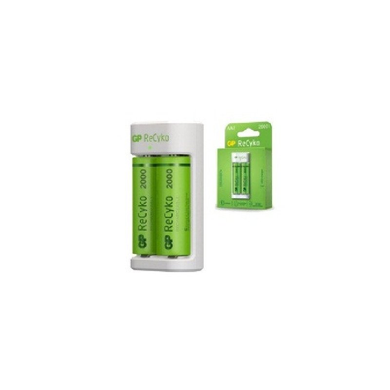 Pilas recargables con cargador, 2x Pilas AA ReCyko 2100, MicroUSB. - Imagen 2
