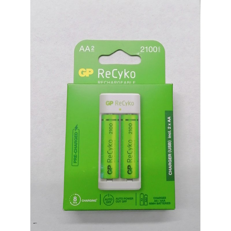 Pilas recargables con cargador, 2x Pilas AA ReCyko 2100, MicroUSB. - Imagen 3