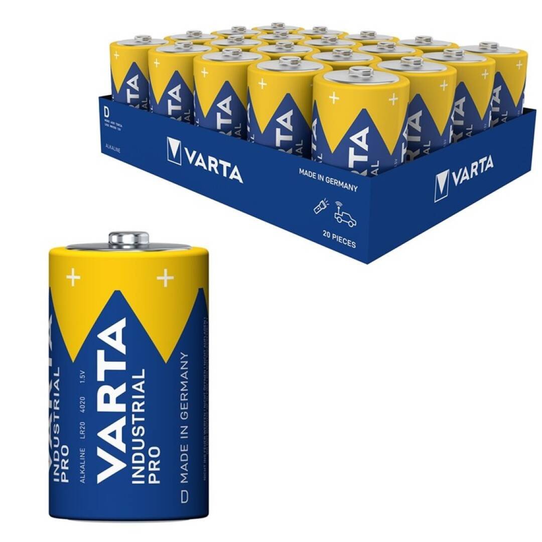 VARTA INDUSTRIAL PRO ALCALINA LR20 D 1,5V CAJA*20 - Imagen 2